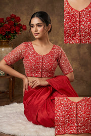 A Quiet Connection- Designer Net Blouse