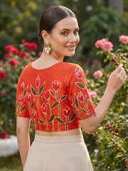 Tulip Charm Batik Blouse