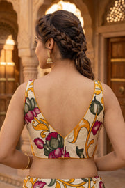 Fleur Essence kalamkari-Designer Blouse