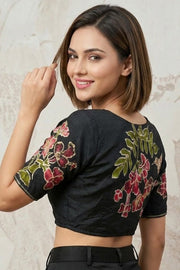 Doodle Of Flowers- Batik Designer Blouse