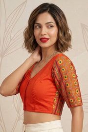 Sunflower Reverie-Multicolor Handwork Blouse