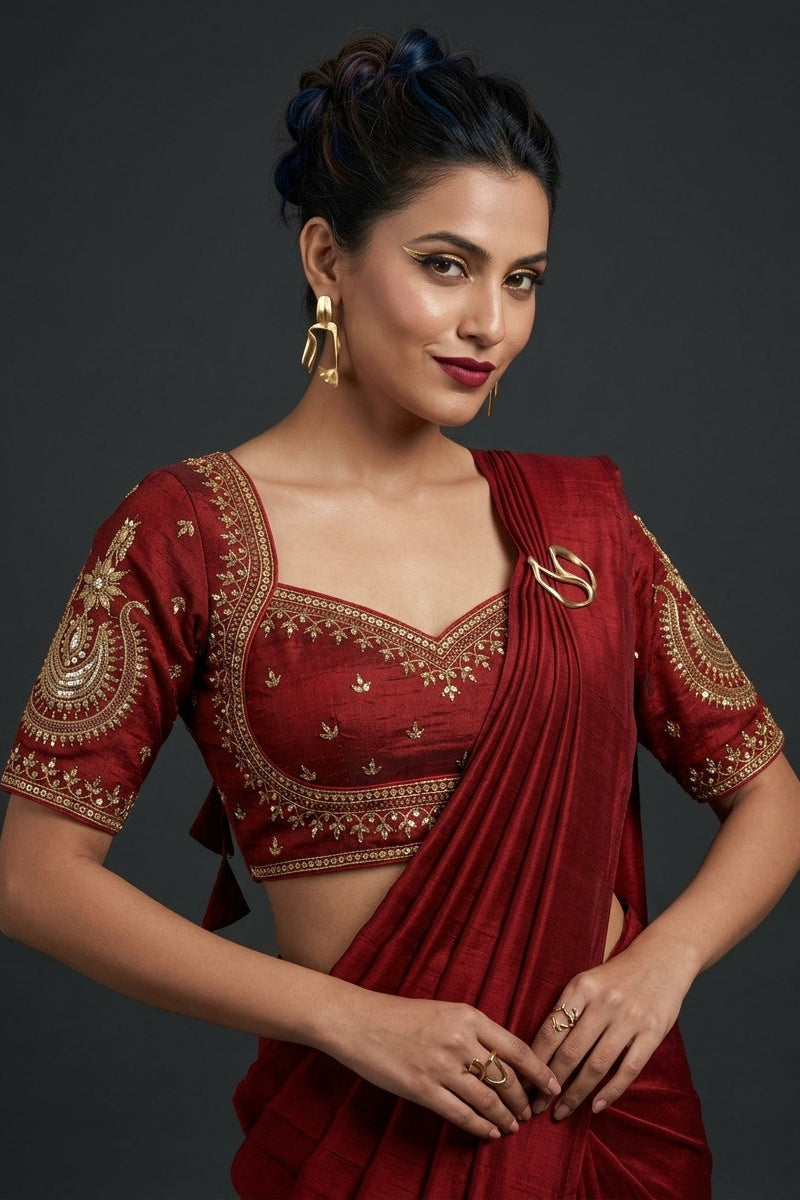 Madhuri Vichitra Silk Blouse
