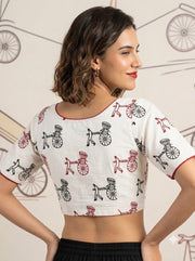 Signature Print Cotton Blouse