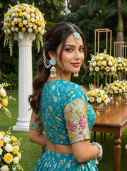 Language of Flowers – Designer Tissue Jacquard Blouse