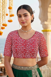 A Quiet Connection- Designer Net Blouse