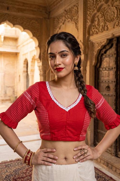 Baha Blossom-Gamcha Designer Blouse