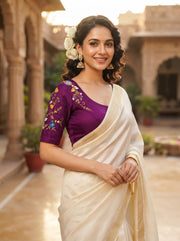 Floral Symphony Handwork Blouse