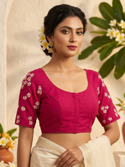 Shiuli Flower Designer Blouse(Pink)