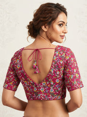 Vine Of Flower Embroidery - Designer Blouse