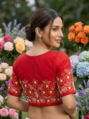 Mirror Magic & Flowers- Embroidered Blouse