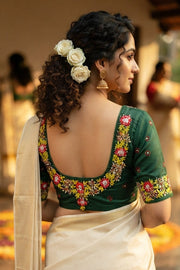 Blooming Scarlet Handwork Blouse