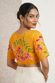 Doodle Of Flowers- Batik Designer Blouse