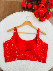 Smiling Red (Fancy Designer Blouse)