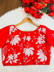 Floral Applique Designer Blouse