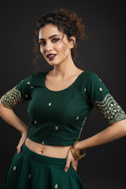 Little place- Floral Stretchable Knitted Blouse