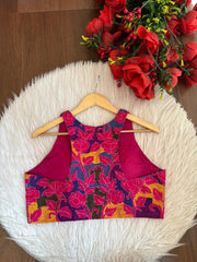 Queen Pink Kantha Stitch Blouse