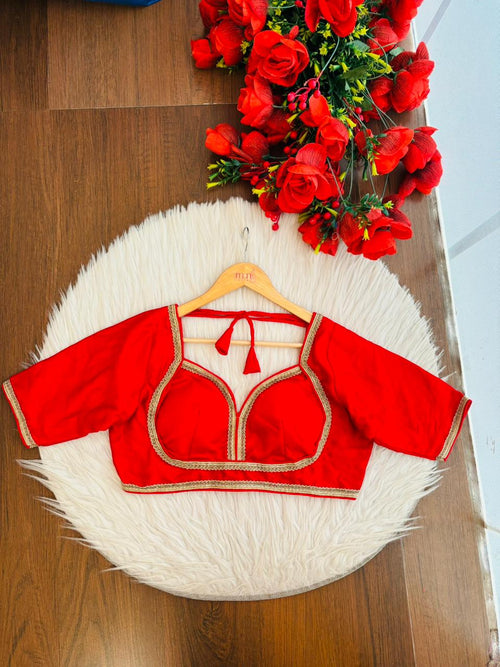 Secret Glow Francy Silk Blouse (Red)