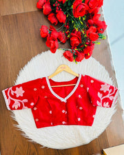 Ethni Cool Blossom Muslin Jamdani Blouse