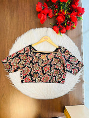 Dreamy Cute-Printed Cotton Designer Blouse