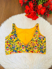 Fleur Essence kalamkari-Designer Blouse