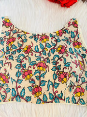 Fleur Essence kalamkari-Designer Blouse