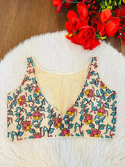 Fleur Essence kalamkari-Designer Blouse