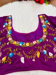 Floral Symphony Handwork Blouse