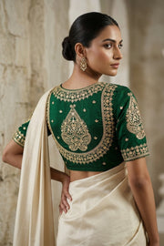 Portrait of Royalty Vichitra Silk Blouse