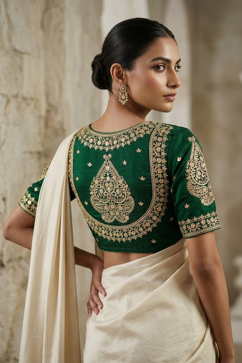 Portrait of Royalty Vichitra Silk Blouse