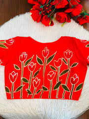 Tulip Charm Batik Blouse