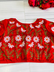 Daisy Enchant Vichitra Silk Blouse