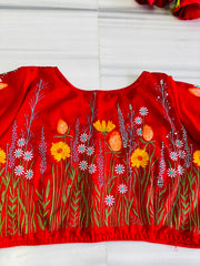 Gilded Garden Vichitra Silk Blouse