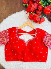 Petal Thread  Embroidery Blouse