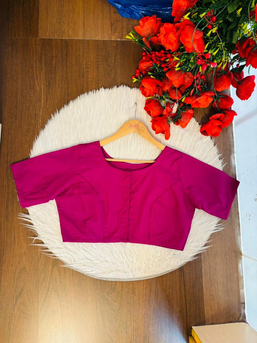 Plum Wave Solid Colour Blouse