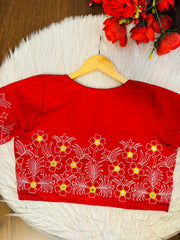 Mirror Magic & Flowers- Embroidered Blouse