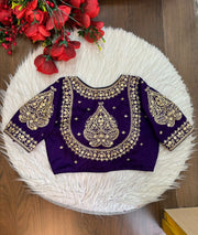 Portrait of Royalty Vichitra Silk Blouse