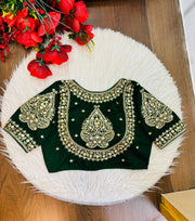 Portrait of Royalty Vichitra Silk Blouse