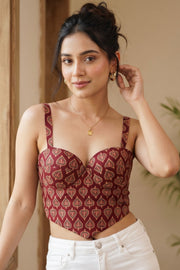 Desi Icon Ajrakh Print Blouse